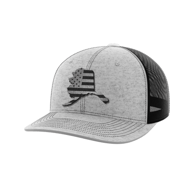 Alaska United Hats Hat Greater Half Heather Grey/Black Black Leatherette Alaska